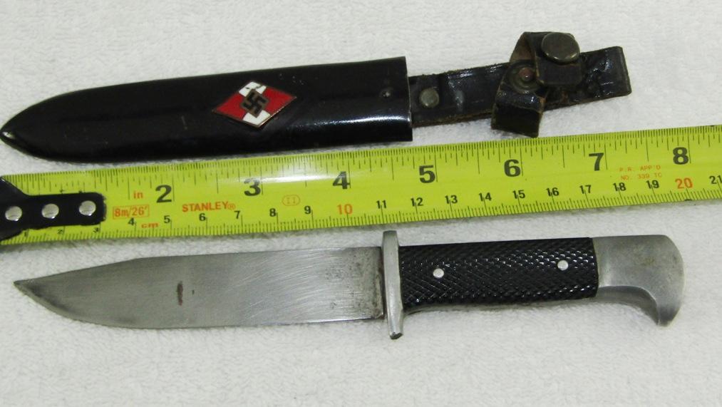 Rare WW2 Period Miniature Hitler Youth Knife With Scabbard