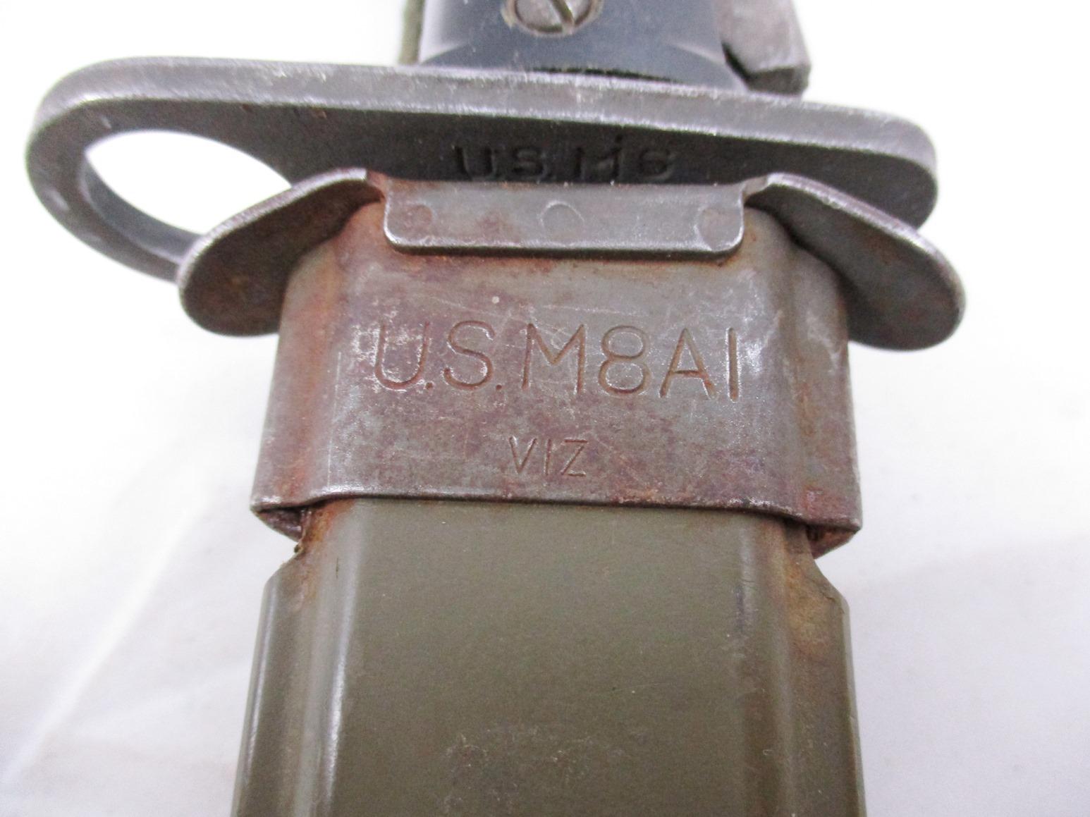 US M6 Imperial Bayonet w/US M8A1 "Viz" Scabbard