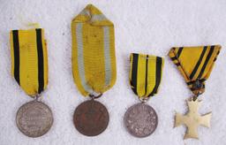 4pcs-WW1 Period German Medals