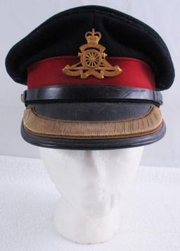 Scarce WW2 Period Royal Canadian Artillery Officer's Forage/Visor Hat