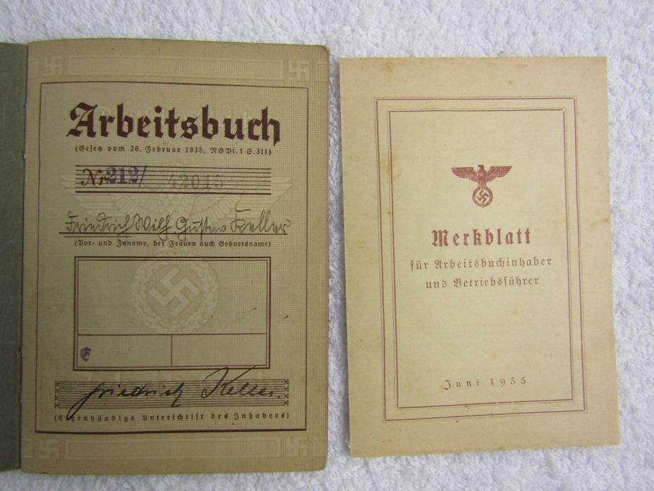 3pcs-WW2 German Work Books/DAF