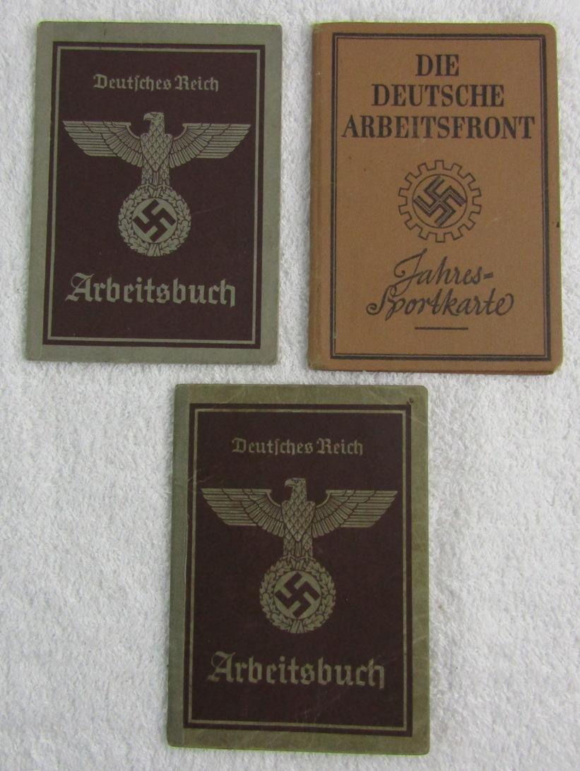 3pcs-WW2 German Work Books/DAF