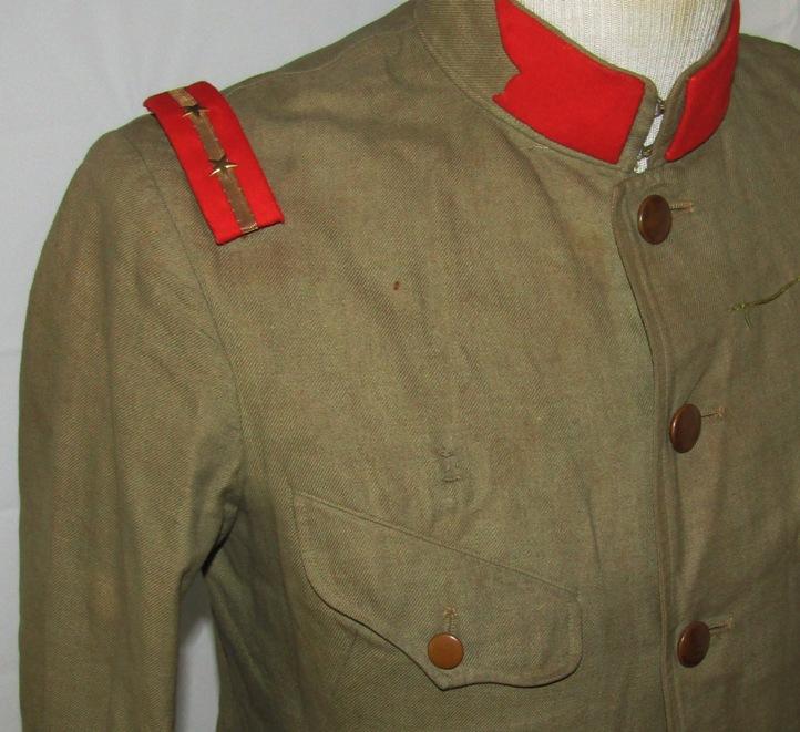 2pcs-Early/Pre WW2 Japanese Army Sgt. Tunic-Meatball Flag