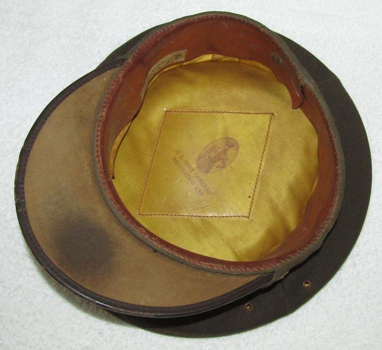 WW2 U.S. Army/Army Air Corp Officer's OD Visor Cap-Military Issue. 7-1/2 Size.