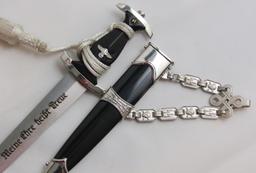 Miniature SS Officer's Chained Dagger