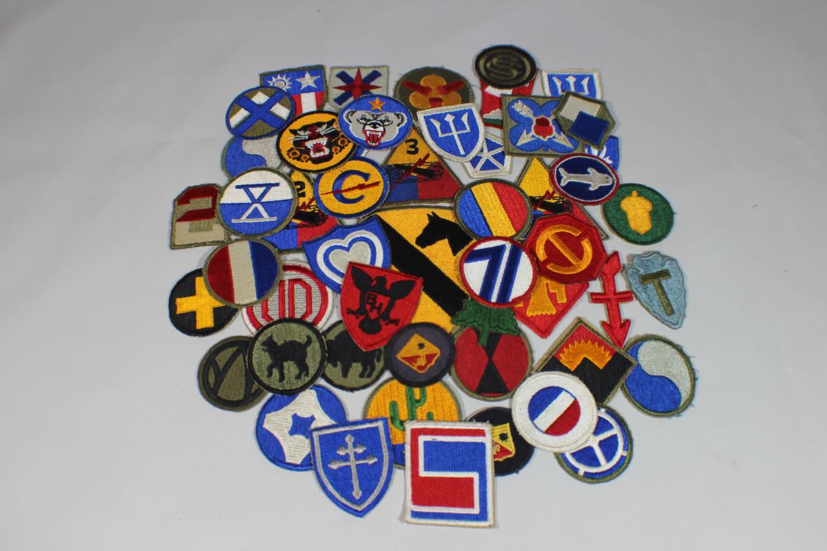 Lot of 50 US WW2 Cut Edge Snowy Back Patches