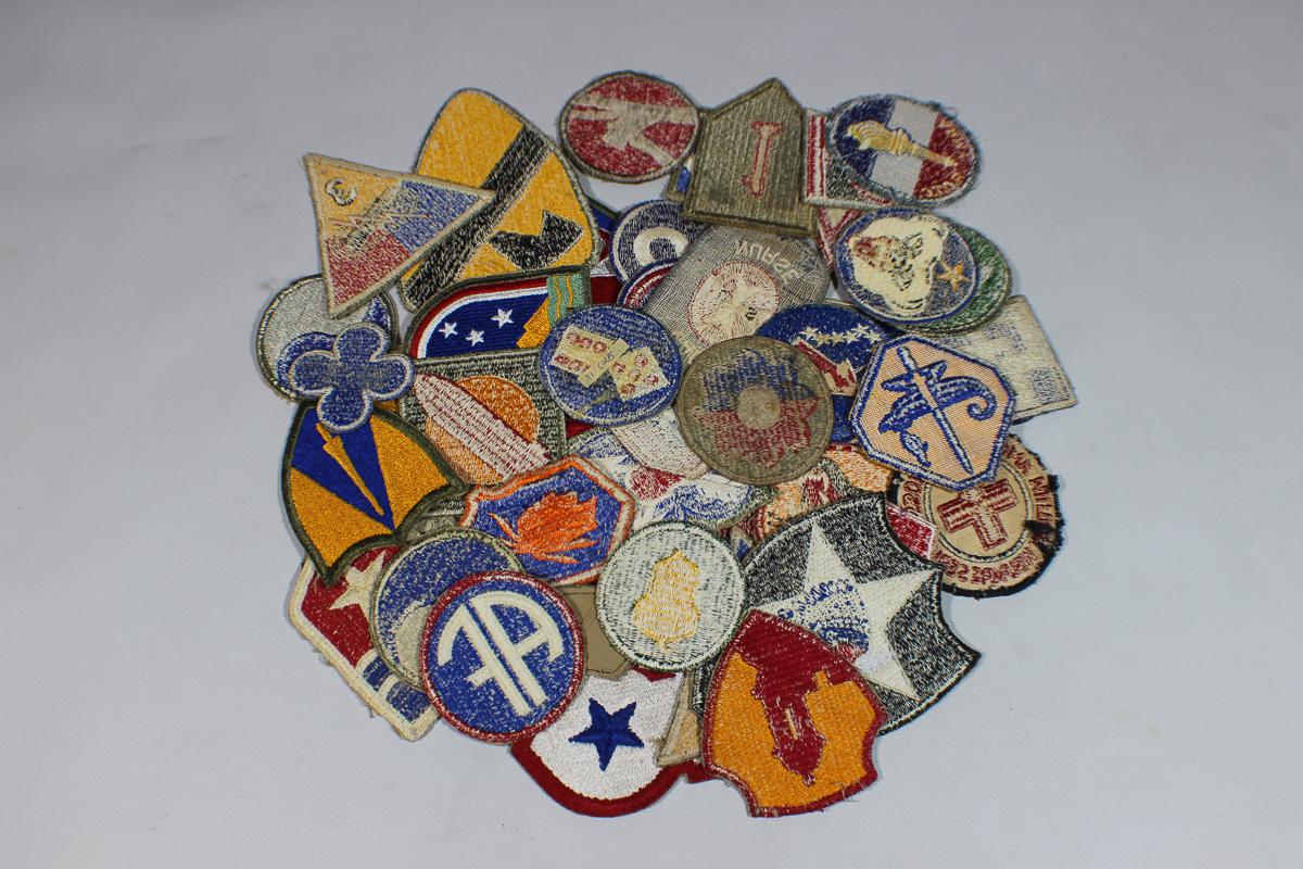 Lot of 50 US WW2 Cut Edge Snowy Back Patches