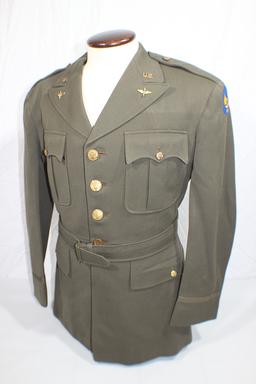 US WW2 Army Air Corps Tailor Made Named Officer's Class A Uniform Jacket.