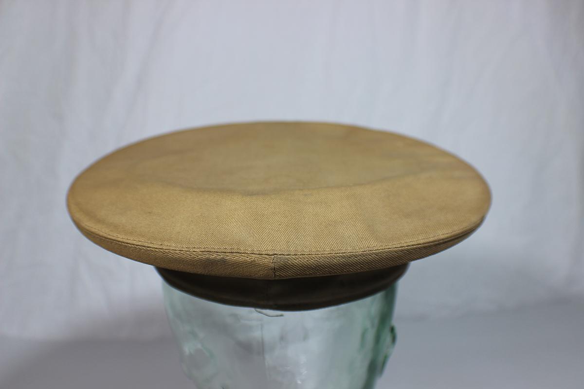 US WW2 Army Enlisted Khaki Visor Hat Cap. Unmarked. Pre War.