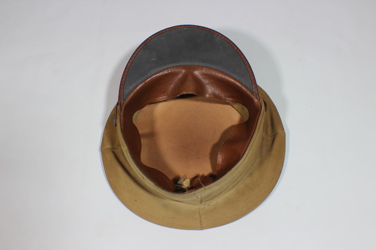 US WW2 Army Enlisted Khaki Visor Hat Cap. Unmarked. Pre War.