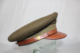 US WW2 Super Fine Crusher Style Knox Made Named Visor Hat Cap.