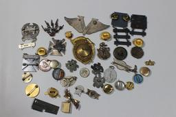 US WW2 & Foreign Pin & Insignia Lot. Some Sterling.