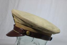 EXCEPTIONAL US WW2 Army Air Corps Officer TRUE Crusher Visor Cap. By The Flight Weight.