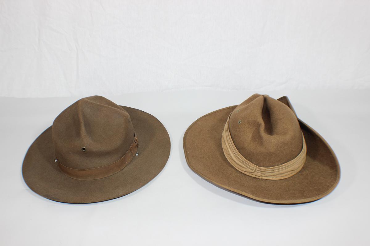 US WW2 & Australian WW2 Campaign Drill Instructor Hat & Wool Felt Slouch Hat