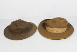 US WW2 & Australian WW2 Campaign Drill Instructor Hat & Wool Felt Slouch Hat