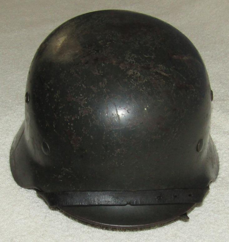 WW2 Double Decal Waffen SS M35 Helmet With Chin Strap/Liner-Named! Q66-Combat Worn Example