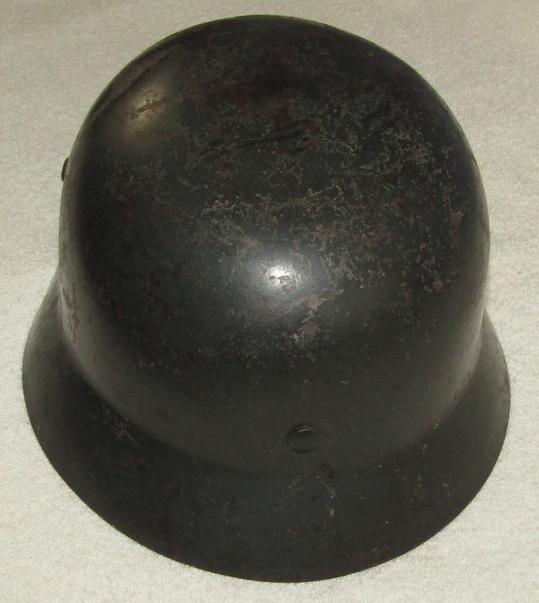 WW2 Double Decal Waffen SS M35 Helmet With Chin Strap/Liner-Named! Q66-Combat Worn Example