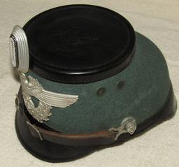 WW2 Period Nazi Urban Schutzpolizei Shako For Enlisted-EREL