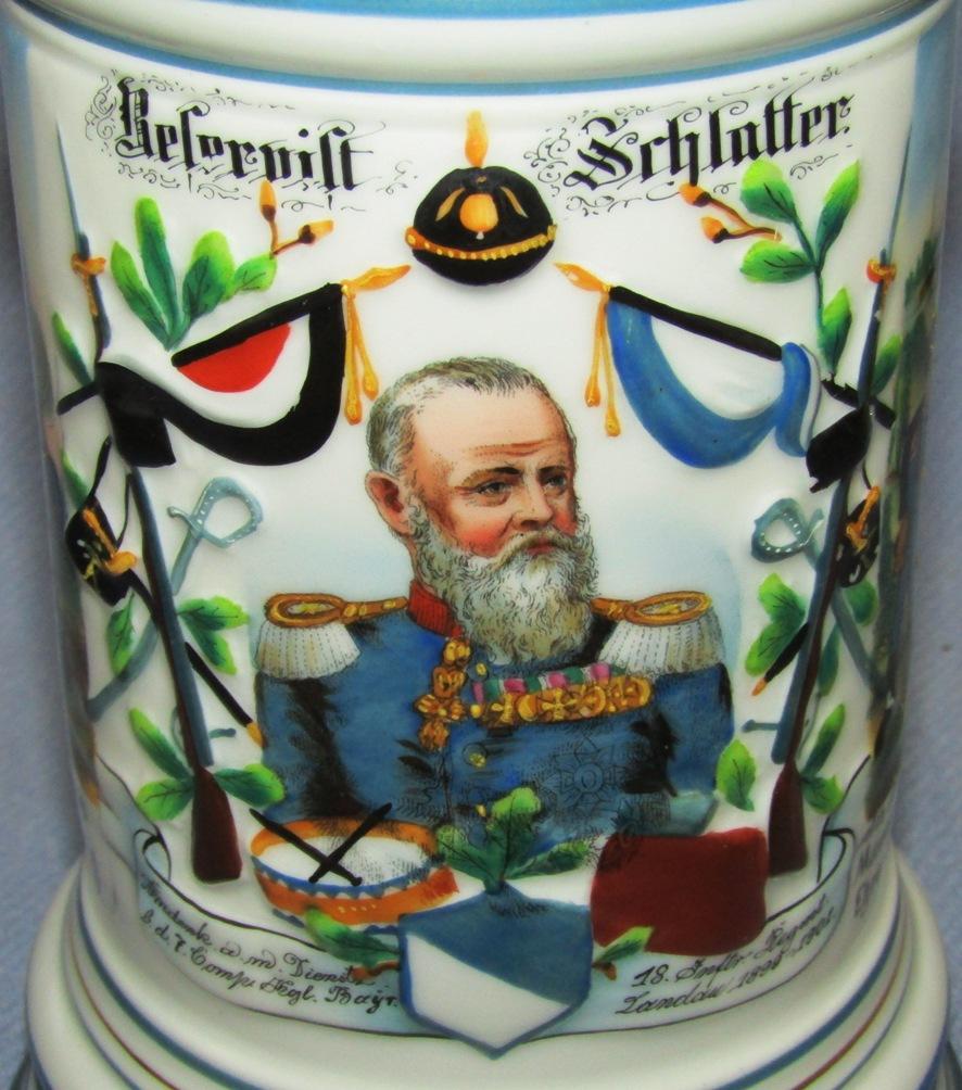 Scarce Original Prussian Period Regimental Stein