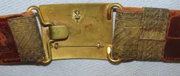 Victorian Period British Officer's Brocade Belt With Buckle.