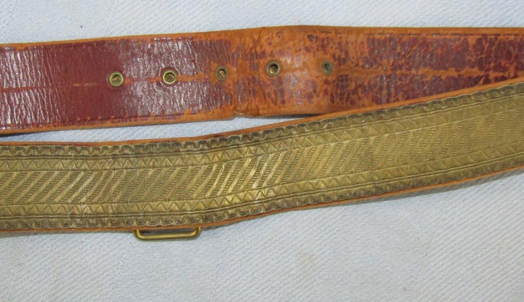 Victorian Period British Officer's Brocade Belt With Buckle.