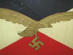 Rare WW2 Luftwaffe Commanding General Flag In Frame