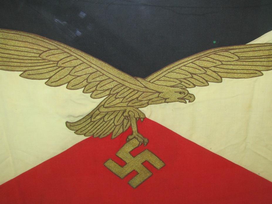 Rare WW2 Luftwaffe Commanding General Flag In Frame