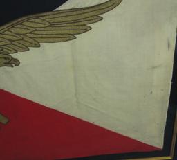 Rare WW2 Luftwaffe Commanding General Flag In Frame
