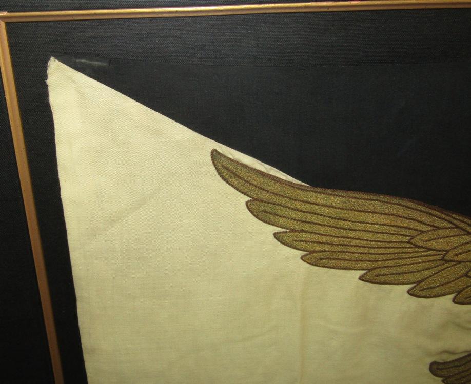 Rare WW2 Luftwaffe Commanding General Flag In Frame