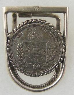 1853-1867 Brazilian 500 Reis Coin Money Clip