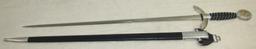 Later Type Aluminum Fittings Luftwaffe Officer's Sword By Weyersberg-Very Nice Example!