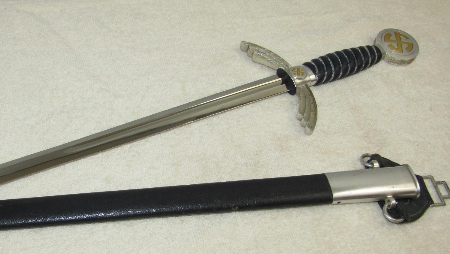 Later Type Aluminum Fittings Luftwaffe Officer's Sword By Weyersberg-Very Nice Example!