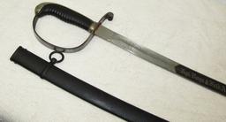 Prussian Artillery Officer's Sword-Double Sided Unit Engraved Blade