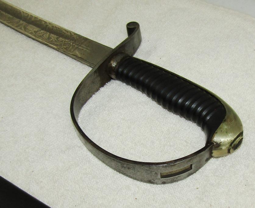 Prussian Artillery Officer's Sword-Double Sided Unit Engraved Blade