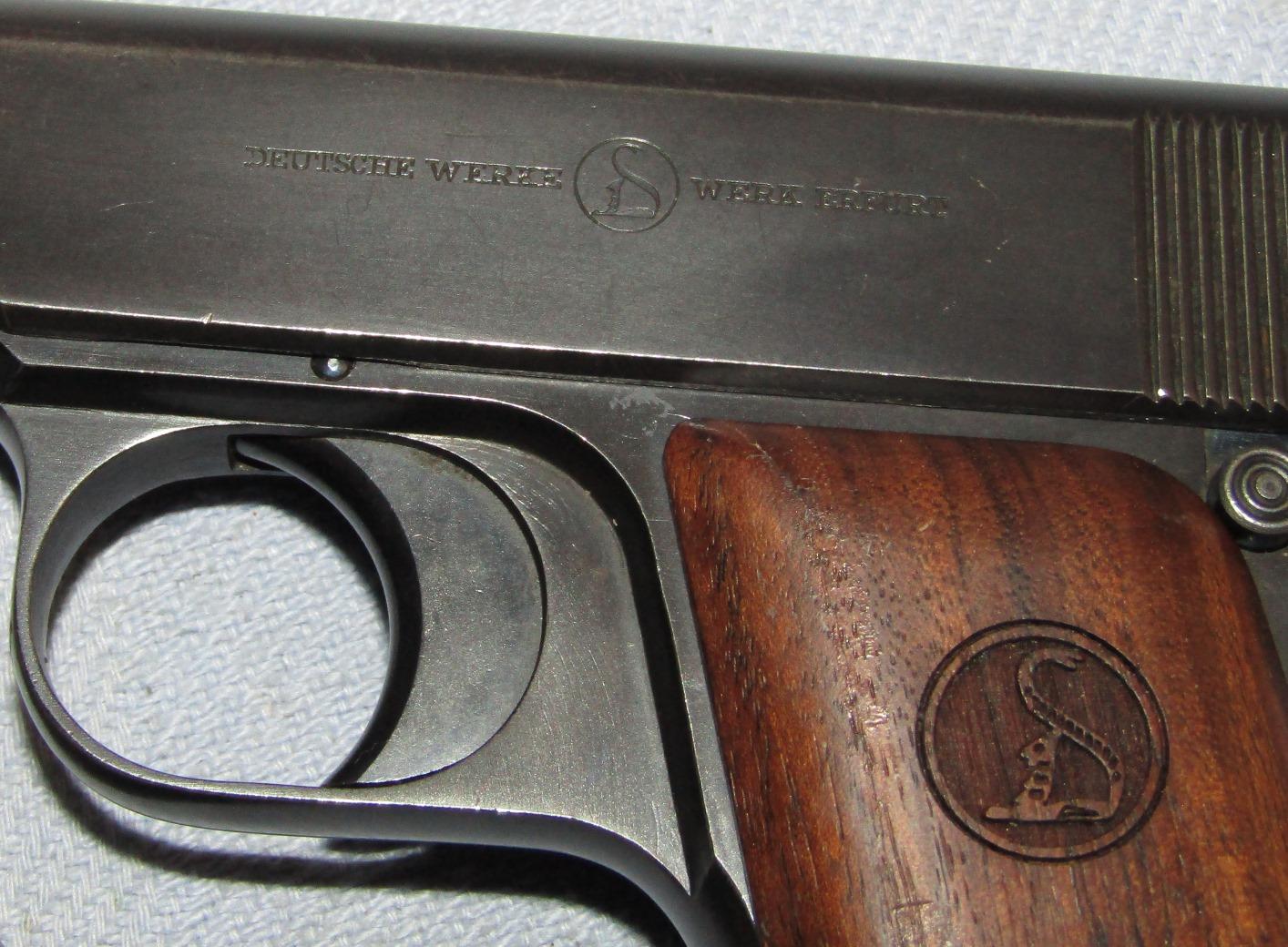 Ca. 1920's Ortgies 7.65 Cal. Semi-Automatic  Pistol-Same Type Used By John Dillinger!