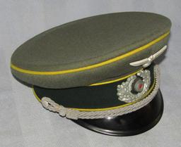 WW2 German Signals Officer's Visor Cap By EREL