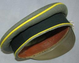 WW2 German Signals Officer's Visor Cap By EREL