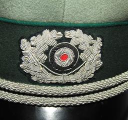 Early War WW2 German Administration Officer's Visor Cap-Early Eagle-All Bullion Insignia