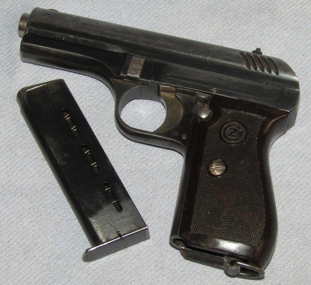 Early WW2 CZ 24 9mm Pistol With Clip-Pre Czech Annex