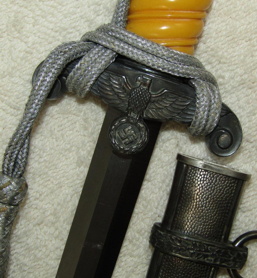 German Wehrmacht Officer's Dress Dagger W/Portapee-F.W. HOLLER-Excellent Example!