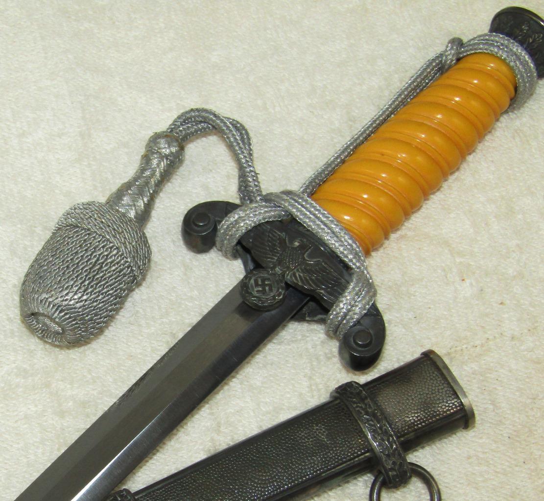 German Wehrmacht Officer's Dress Dagger W/Portapee-F.W. HOLLER-Excellent Example!