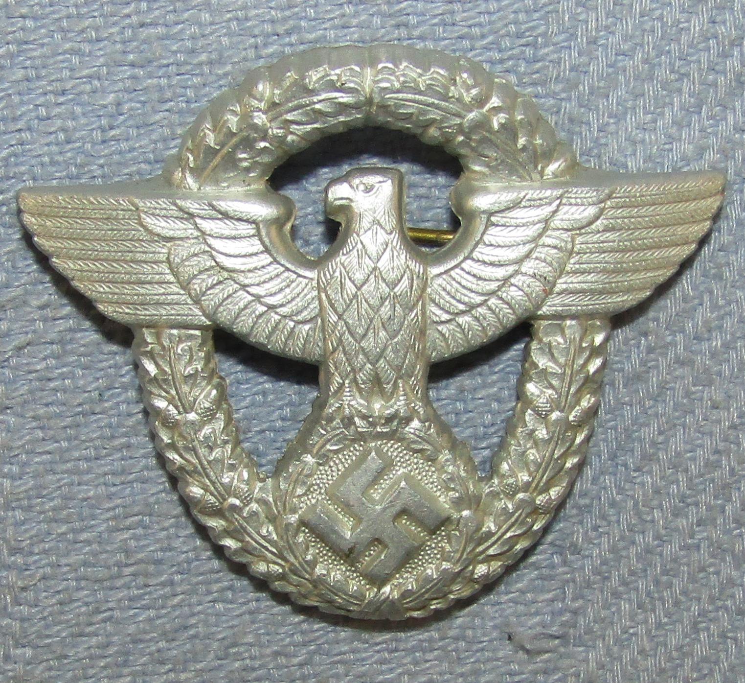 3pcs-1st & 2nd Type WW2 German Police Cap Eagles-Sleeve Eagle