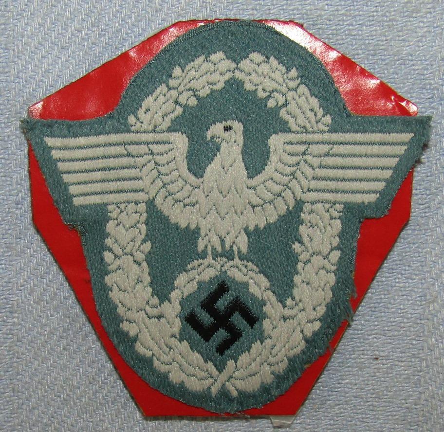 3pcs-1st & 2nd Type WW2 German Police Cap Eagles-Sleeve Eagle