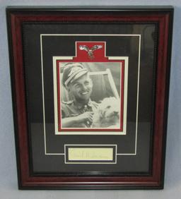 Original Luftwaffe Ace  Erich Hartmann Signature Framed Display