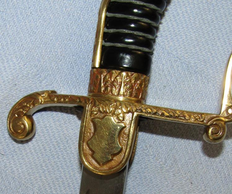 Scarce Variant German Army Officer's Dove Head Dress Sword By EMIL VOOS
