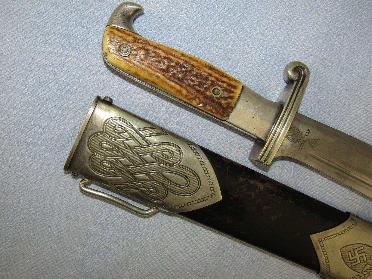 RAD Enlisted Hewer With Scabbard-Eickhorn Maker marked