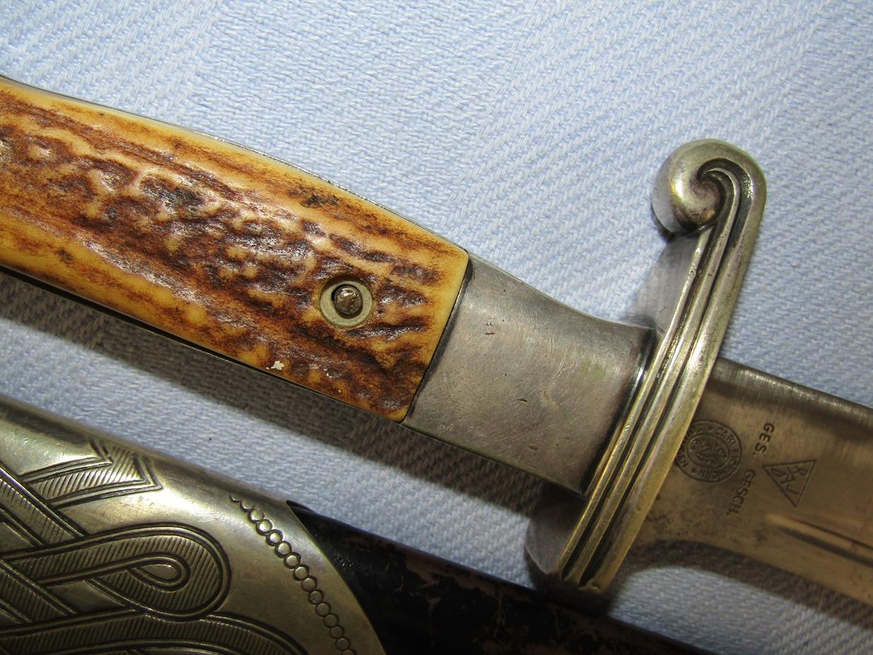 RAD Enlisted Hewer With Scabbard-Eickhorn Maker marked