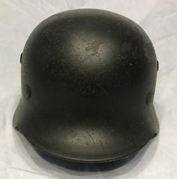 Heer M40 Single Decal Helmet With Liner-Q64-Combat Worn Example!