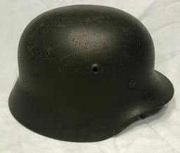 Heer M40 Single Decal Helmet With Liner-Q64-Combat Worn Example!