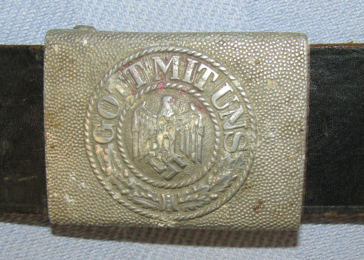 WW2 German Enlisted Soldier Belt W/Buckle-Canteen